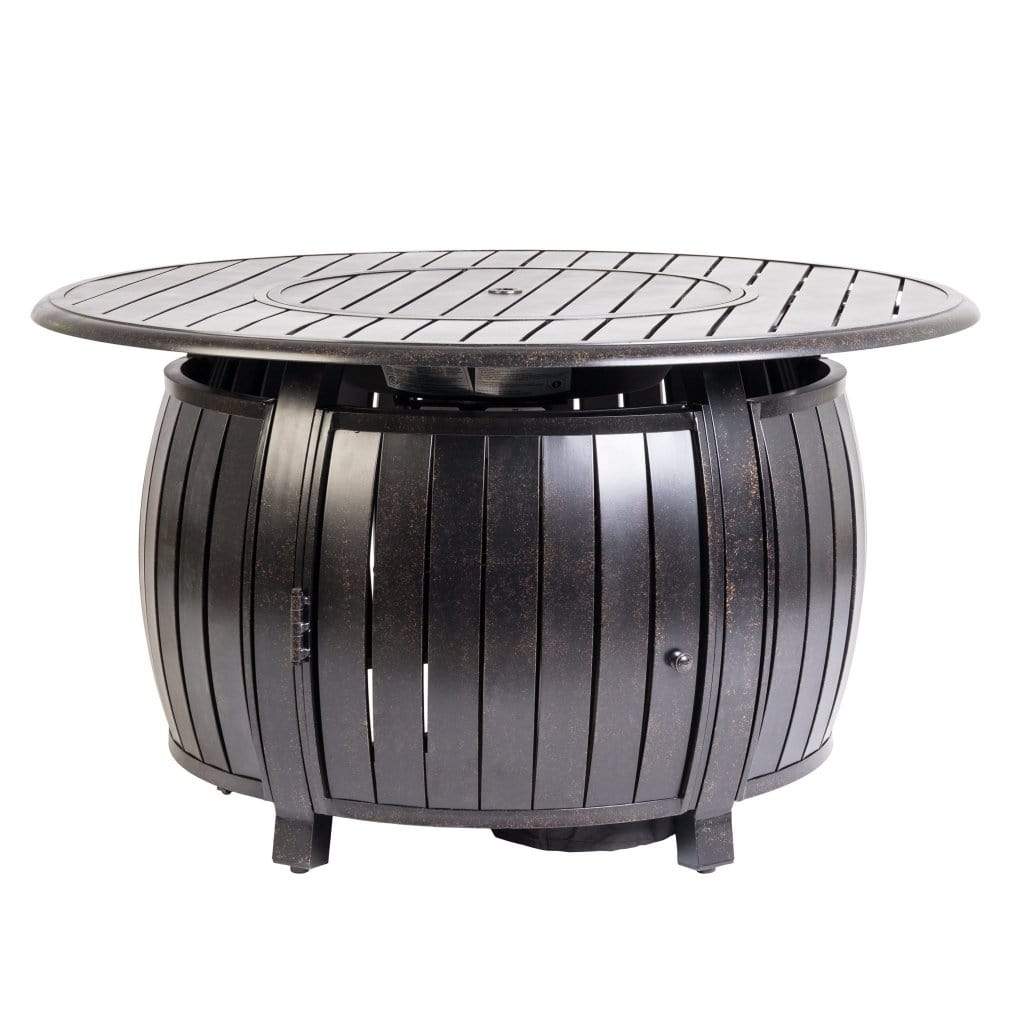 Fire Sense 47" Grand Cooper Aluminum Round Propane Gas Fire Pit