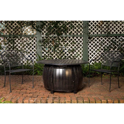 Fire Sense 47" Grand Cooper Aluminum Round Propane Gas Fire Pit