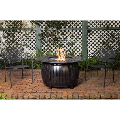 Fire Sense 47" Grand Cooper Aluminum Round Propane Gas Fire Pit