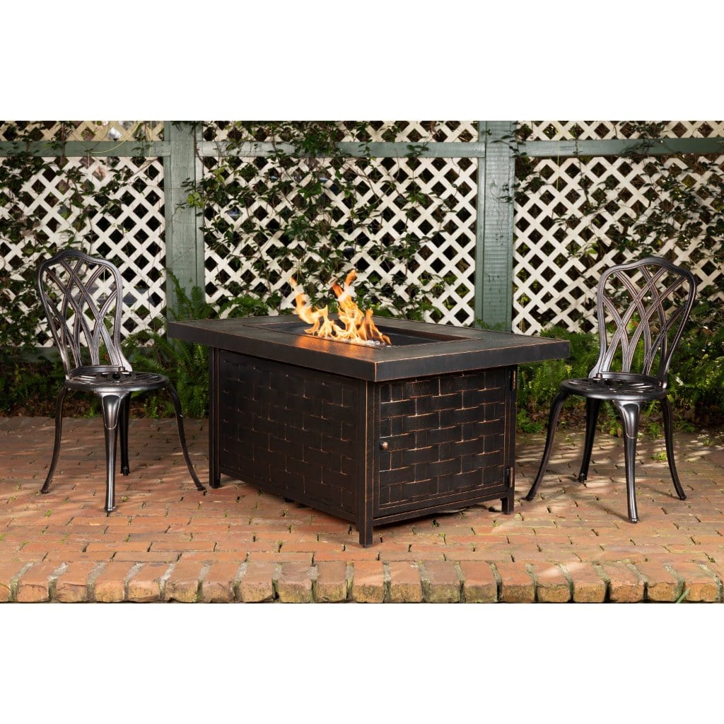 Fire Sense 48" Armstrong Rectangular Aluminum Propane Gas Fire Pit