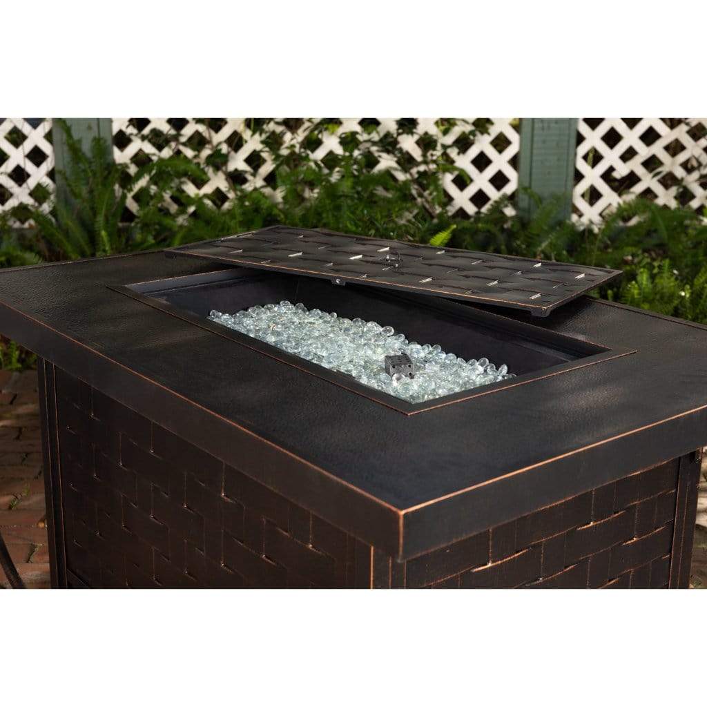 Fire Sense 48" Armstrong Rectangular Aluminum Propane Gas Fire Pit