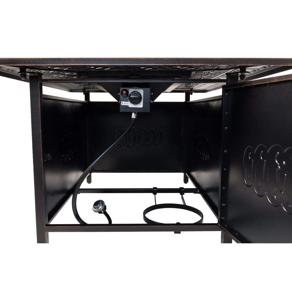 Fire Sense 48" Dynasty Rectangular Aluminum Propane Gas Fire Pit