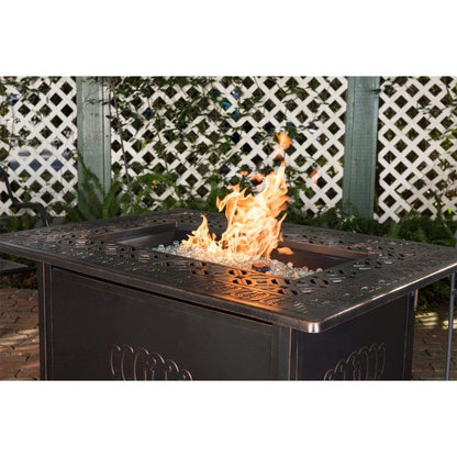 Fire Sense 48" Dynasty Rectangular Aluminum Propane Gas Fire Pit