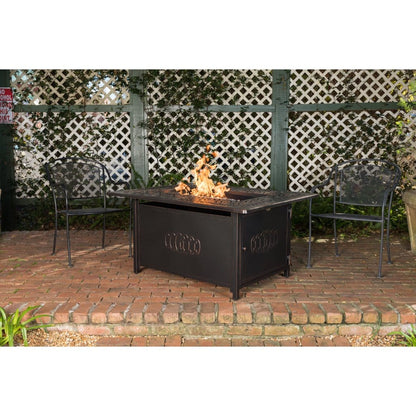 Fire Sense 48" Dynasty Rectangular Aluminum Propane Gas Fire Pit