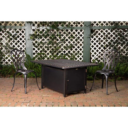 Fire Sense 48" Meerin Rectangular Aluminum Propane Gas Fire Pit