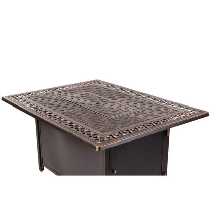 Fire Sense 48" Meerin Rectangular Aluminum Propane Gas Fire Pit