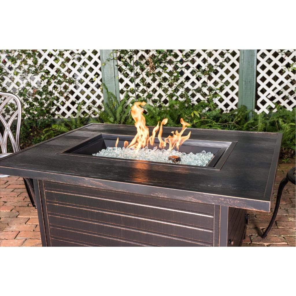 Fire Sense 48" Sawyer Rectangular Aluminum Propane Gas Fire Pit