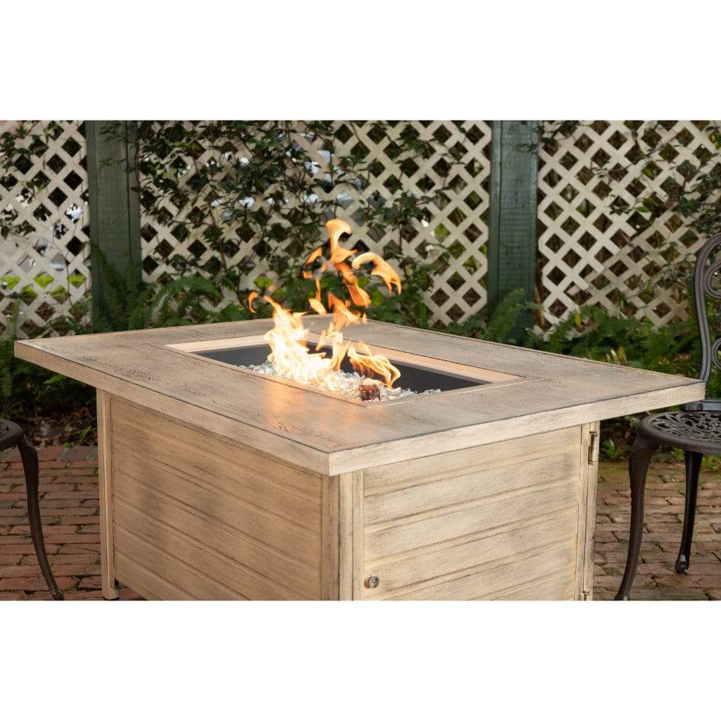 Fire Sense 48" Sawyer Rectangular Aluminum Propane Gas Fire Pit