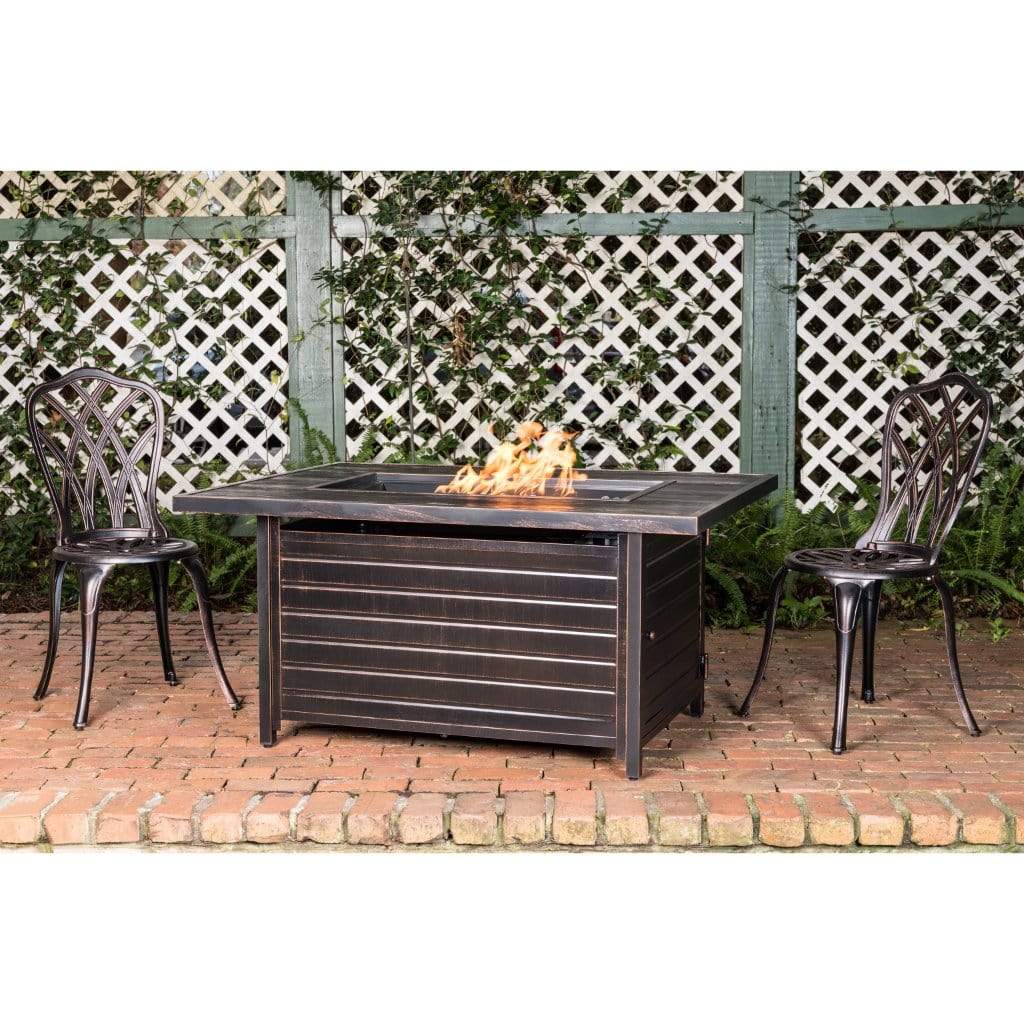 Fire Sense 48" Sawyer Rectangular Aluminum Propane Gas Fire Pit