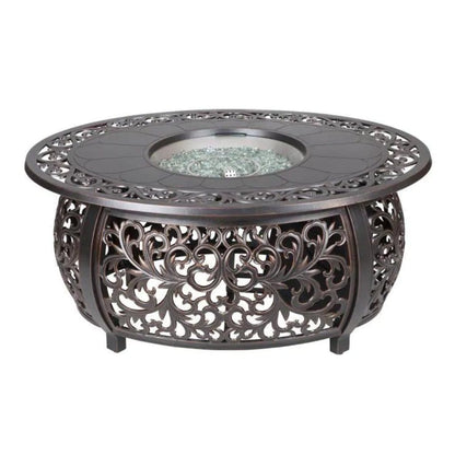 Fire Sense 48" Toulon Oval Cast Aluminum Propane Gas Fire Pit