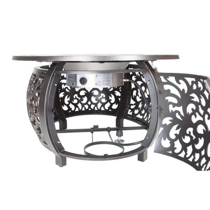 Fire Sense 48" Toulon Oval Cast Aluminum Propane Gas Fire Pit