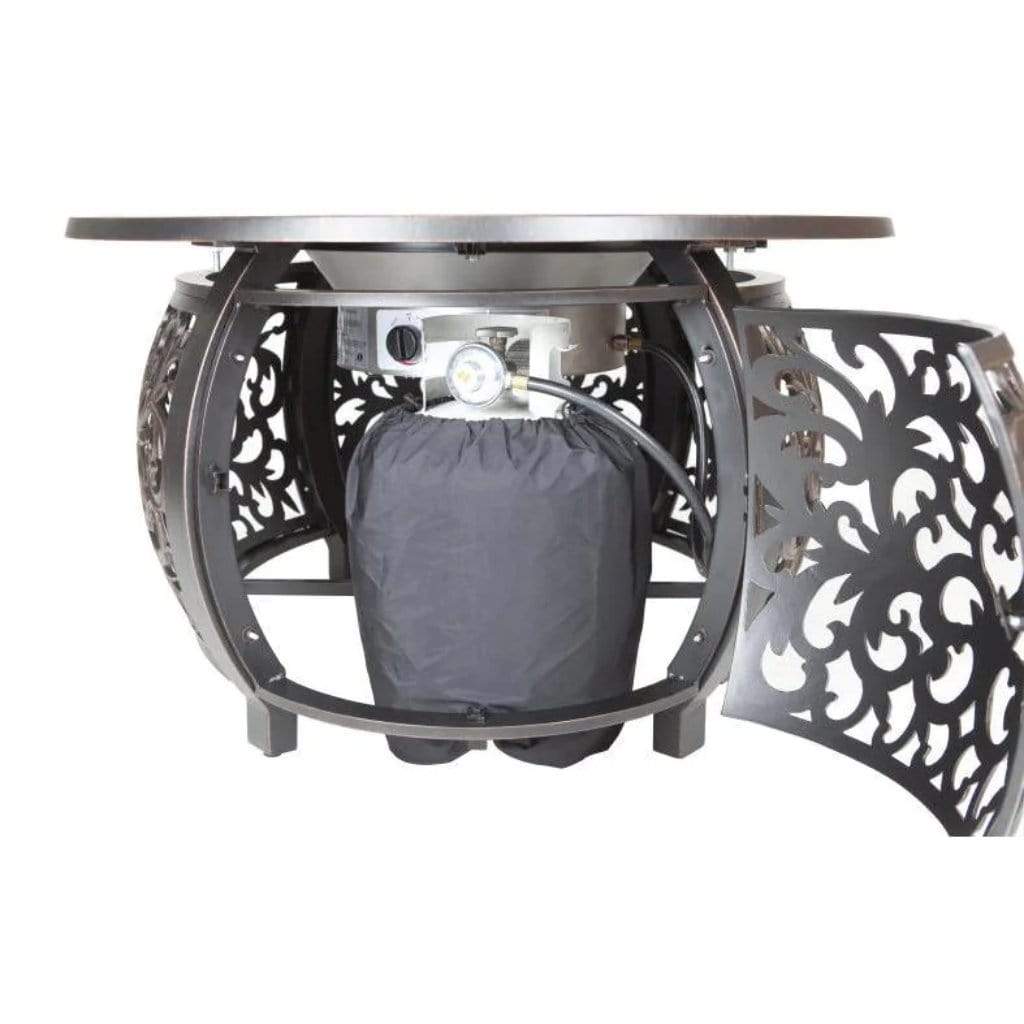 Fire Sense 48" Toulon Oval Cast Aluminum Propane Gas Fire Pit