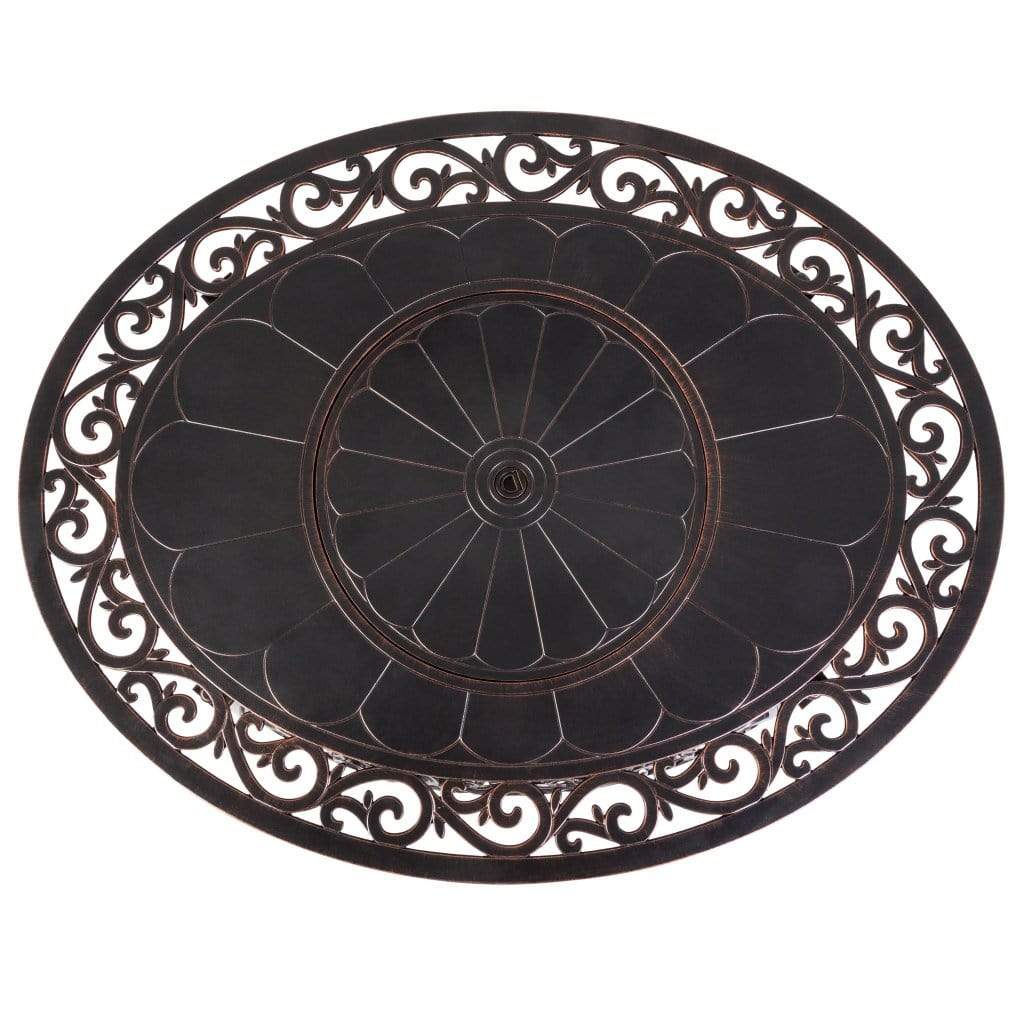 Fire Sense 48" Toulon Oval Cast Aluminum Propane Gas Fire Pit