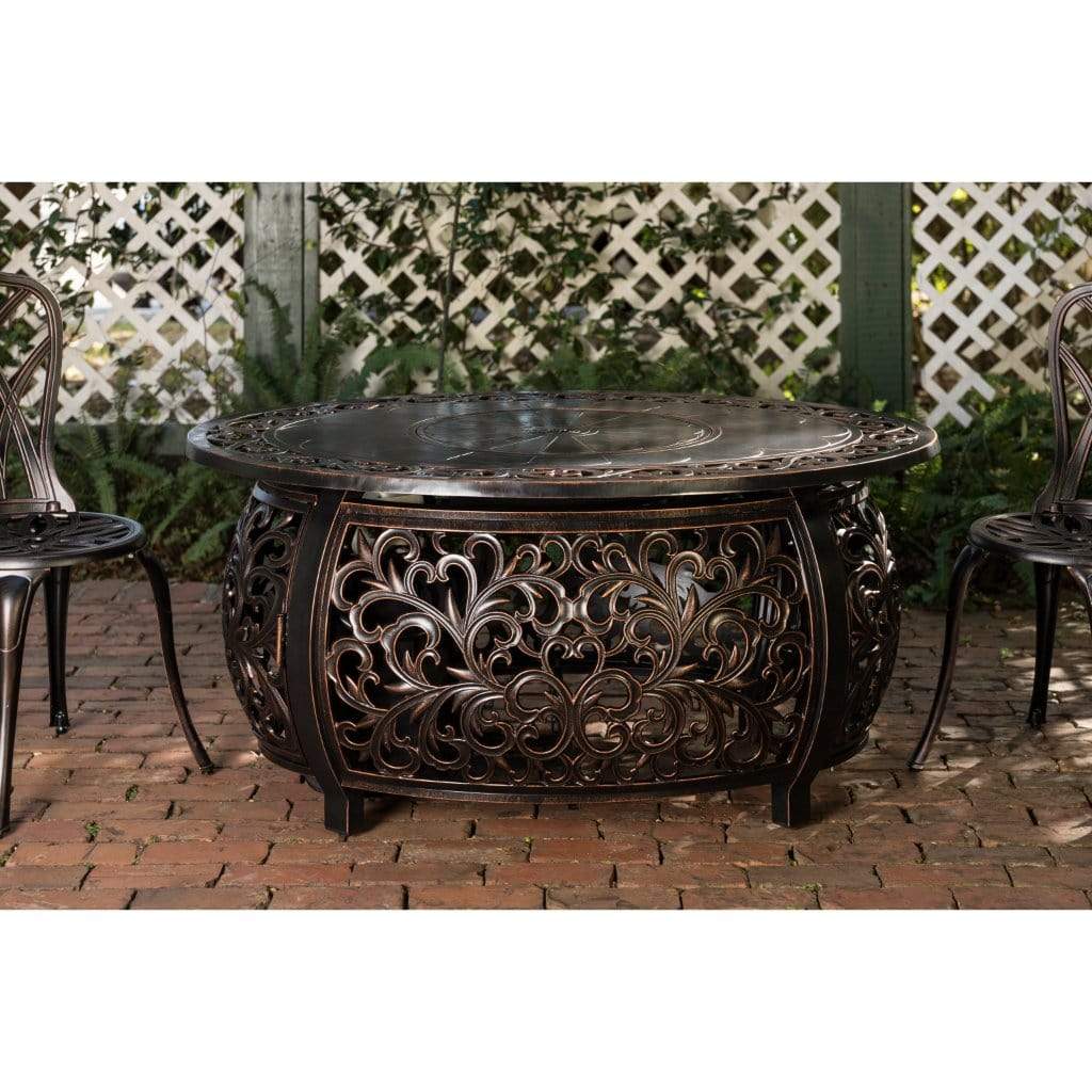 Fire Sense 48" Toulon Oval Cast Aluminum Propane Gas Fire Pit