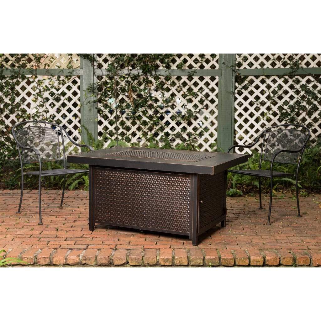 Fire Sense 48" Weyland Rectangular Aluminum Propane Gas Fire Pit