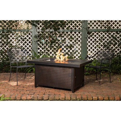 Fire Sense 48" Weyland Rectangular Aluminum Propane Gas Fire Pit