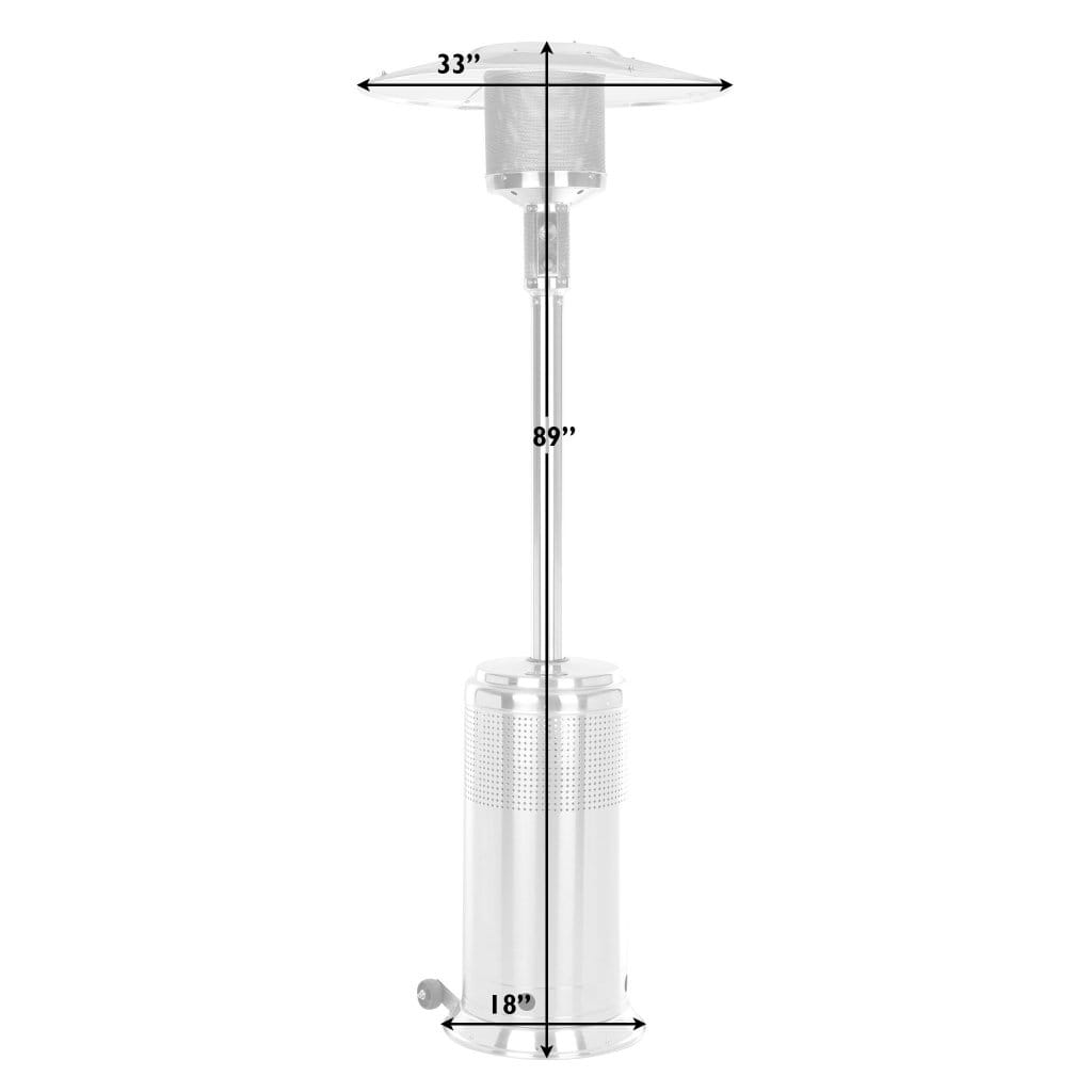 Fire Sense 61436 Stainless Steel Pro Series Propane Gas Patio Heater