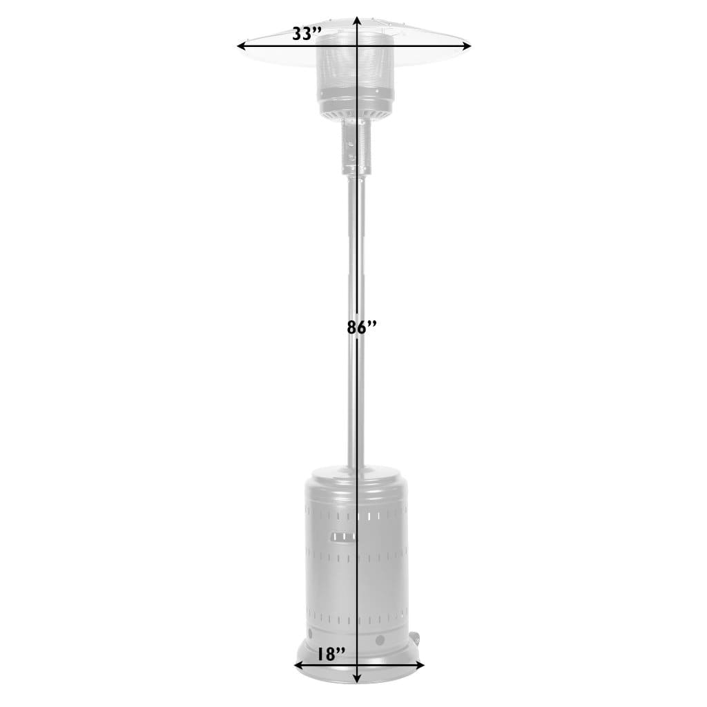 Fire Sense 86" Commercial Series Propane Gas Patio Heater