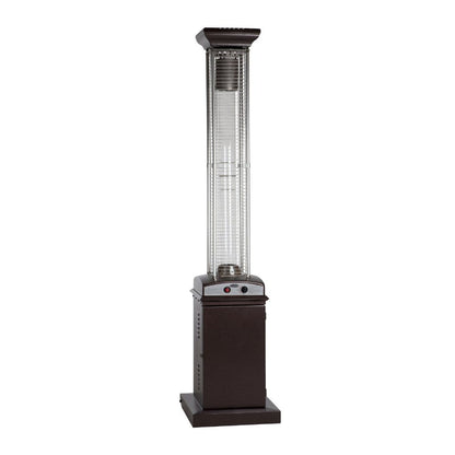 Fire Sense 87" Hammered Bronze Finish Square Flame Propane Gas Patio Heater