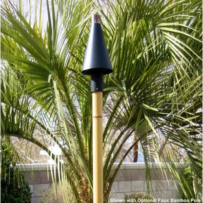 Fire by Design Black Cone Manual Light Propane Gas Tiki Torch