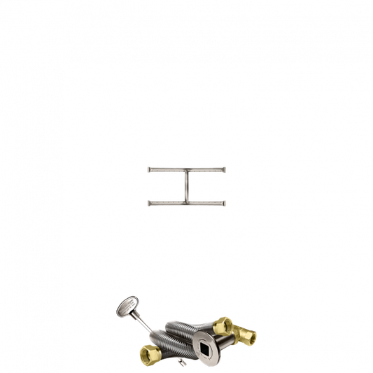 Firegear Stainless Steel Series 21" x 10" Natural Gas Fire Pit H-Burner Kit