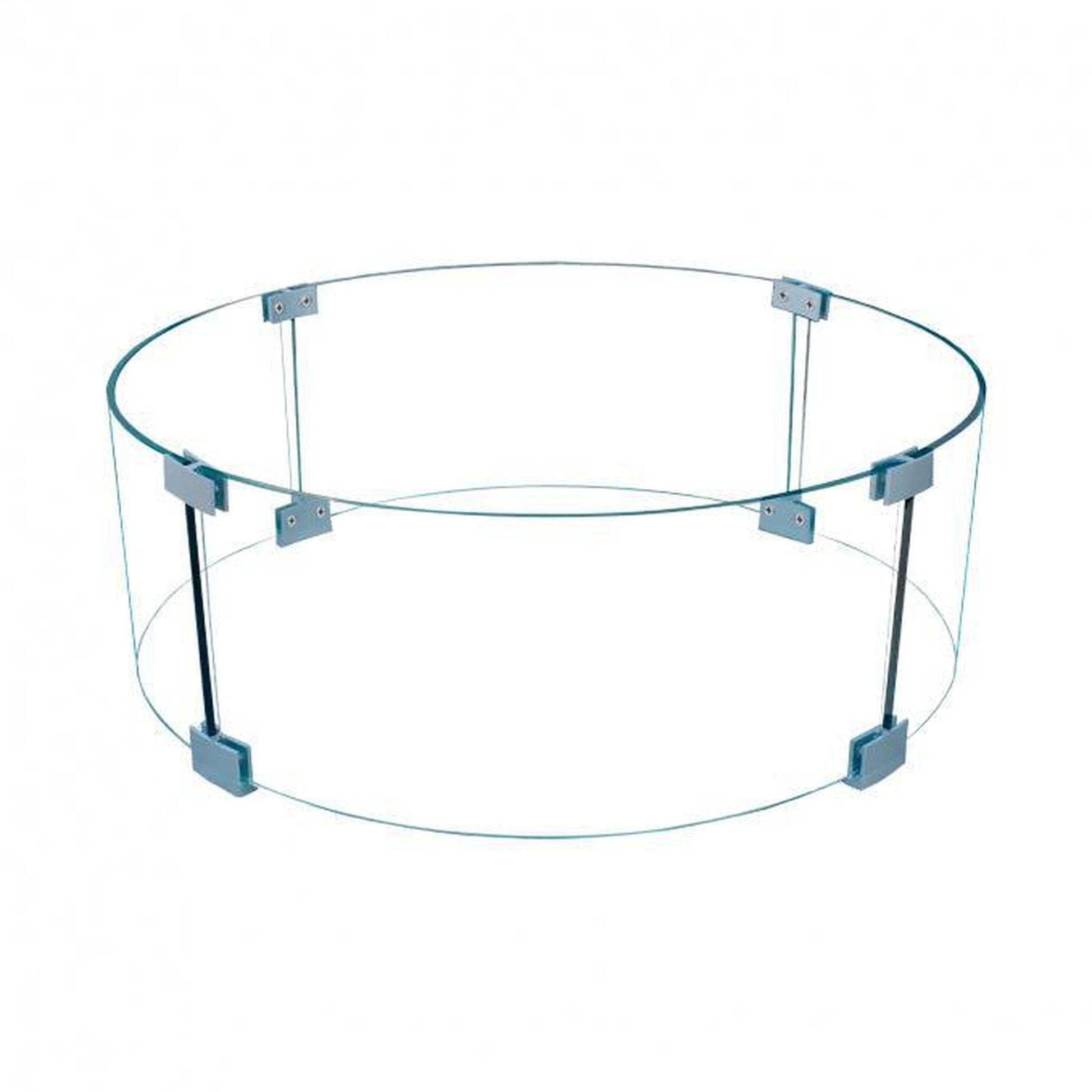 Firegear 60" Round Tempered Glass Windshield for 48" Flat Pan Gas Fire Pit