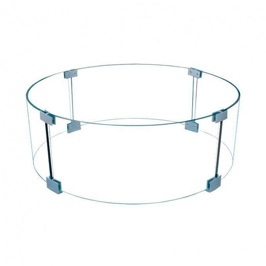 Firegear 23" Round Tempered Glass Windshield for 19" Drop-In Pan Gas Fire Pit