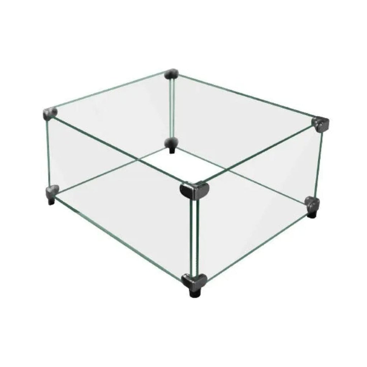Firegear 42" Square Tempered Glass Windshield for 38" Drop-In Pan Gas Fire Pit