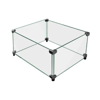 Firegear 42" Square Tempered Glass Windshield for 38" Drop-In Pan Gas Fire Pit