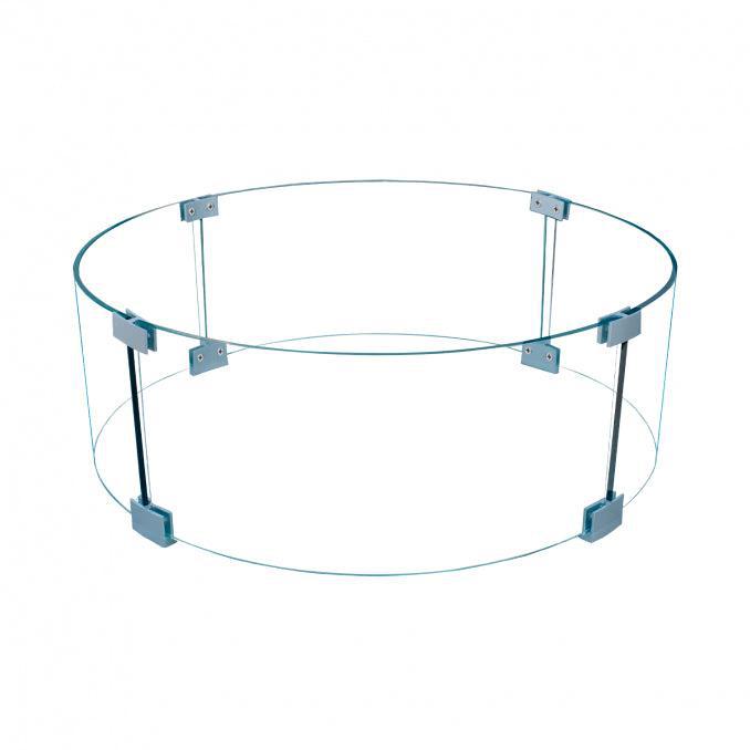 Firegear 60" Round Tempered Glass Windshield for 48" Flat Pan Gas Fire Pit
