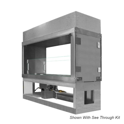 Firegear Kalea Bay LED 48" Linear Outdoor Stainless Steel Vent-Free Natural Gas Fireplace