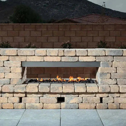 Firegear Kalea Bay LED 48" Linear Outdoor Stainless Steel Vent-Free Natural Gas Fireplace