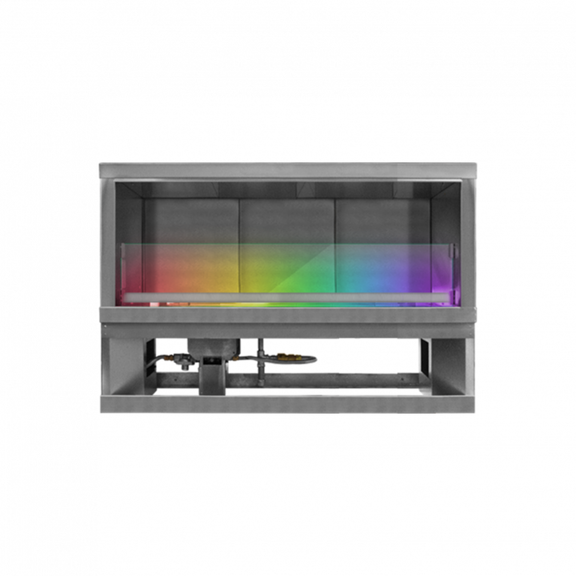 Firegear Kalea Bay LED 48" Linear Outdoor Stainless Steel Vent-Free Natural Gas Fireplace