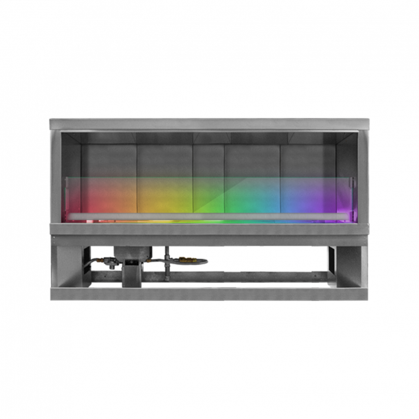 Firegear Kalea Bay LED 60" Linear Outdoor Stainless Steel Vent-Free Natural Gas Fireplace