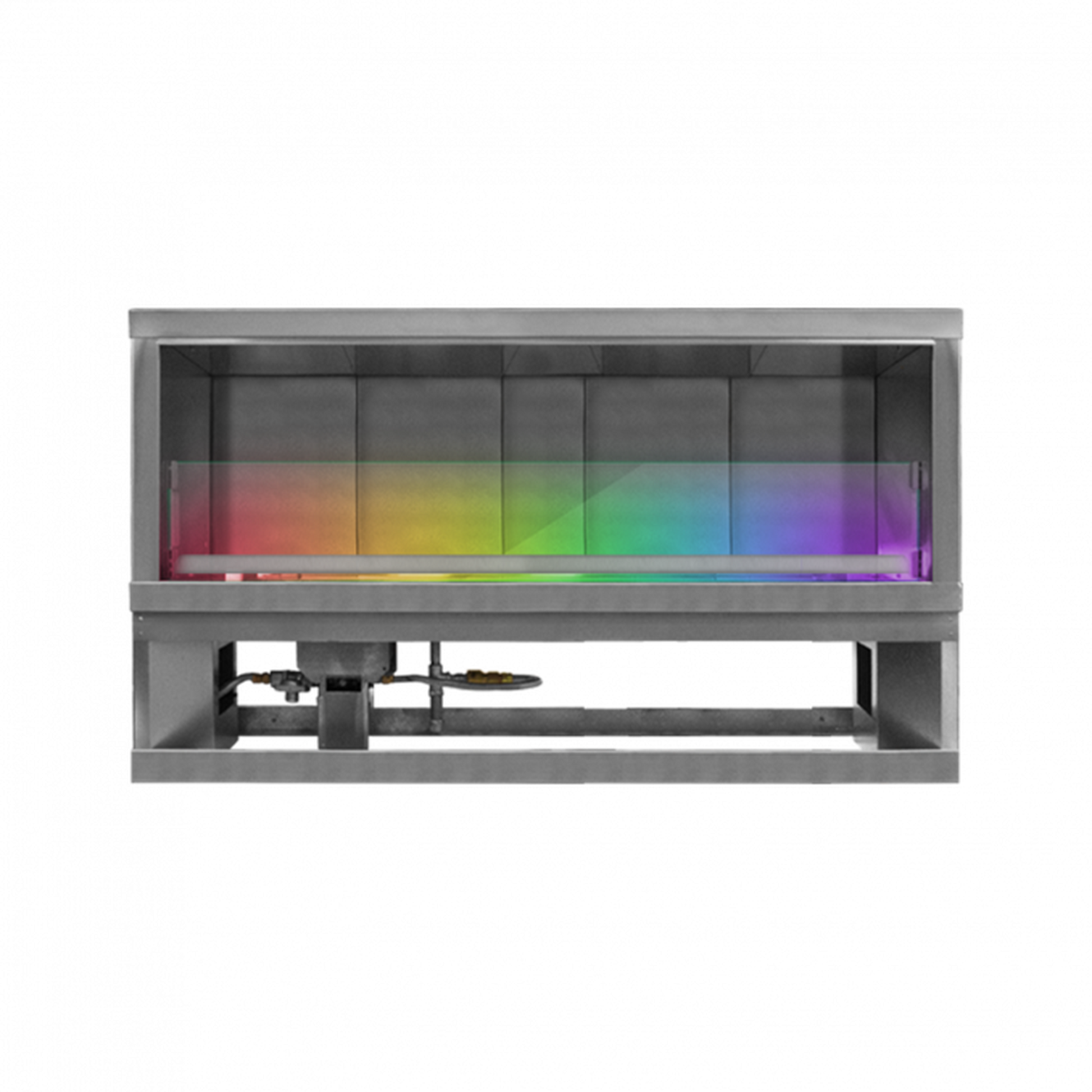 Firegear Kalea Bay LED 60" Linear Outdoor Stainless Steel Vent-Free Natural Gas Fireplace