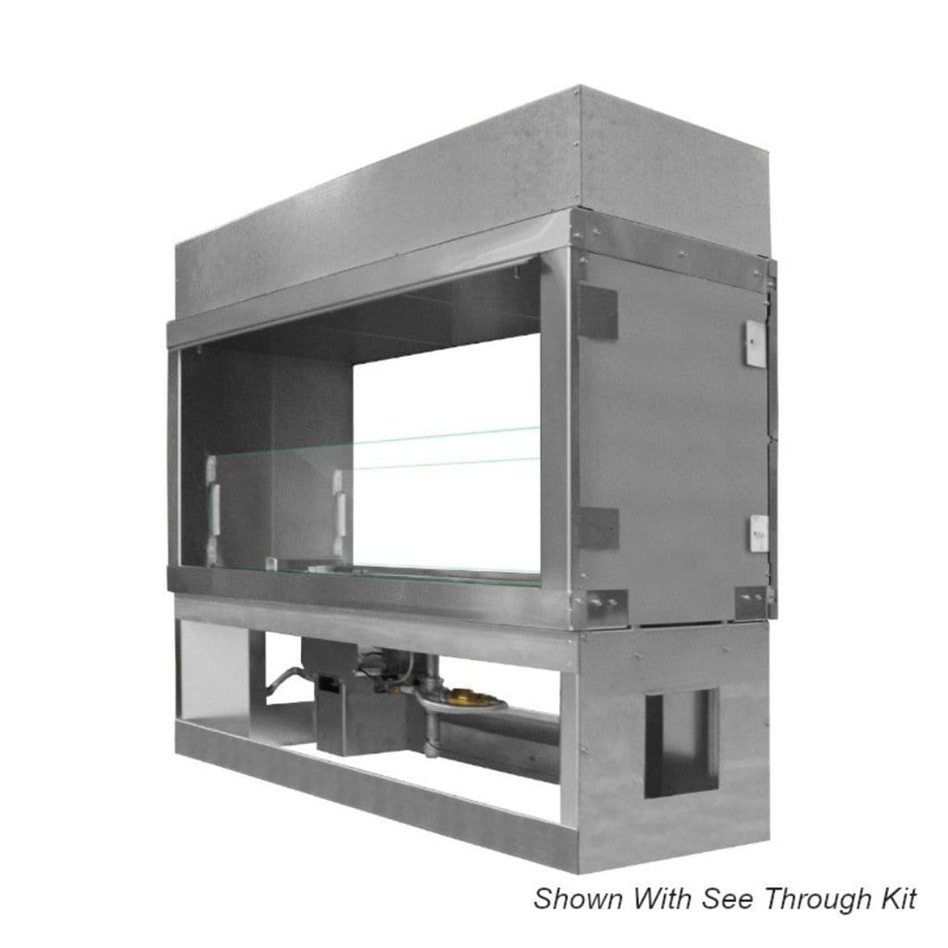 Firegear Kalea Bay LED 72" Linear Outdoor Stainless Steel Vent-Free Natural Gas Fireplace
