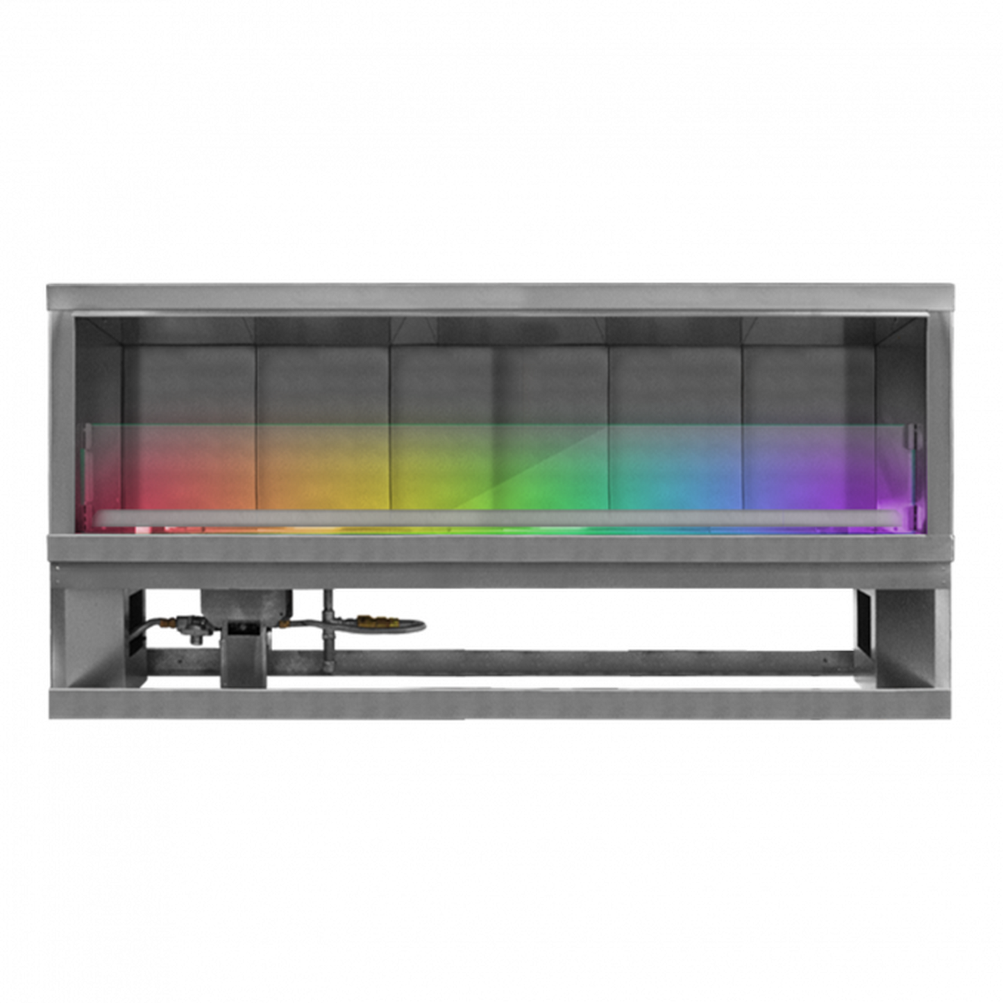 Firegear Kalea Bay LED 72" Linear Outdoor Stainless Steel Vent-Free Natural Gas Fireplace