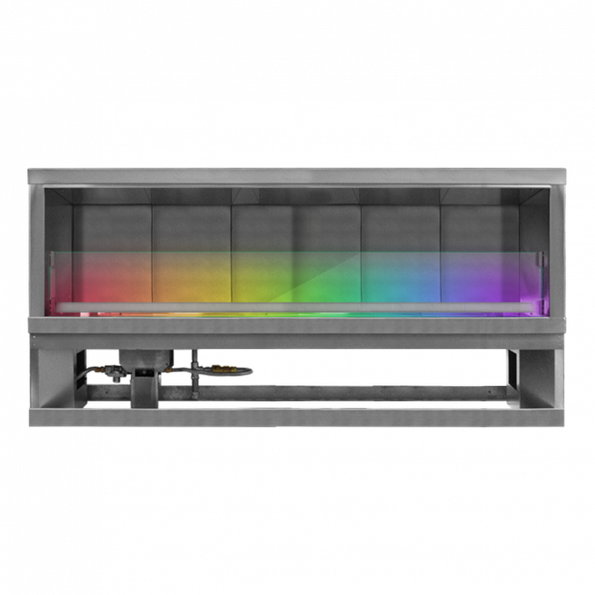 Firegear Kalea Bay LED 72" Linear Outdoor Stainless Steel Vent-Free Natural Gas Fireplace