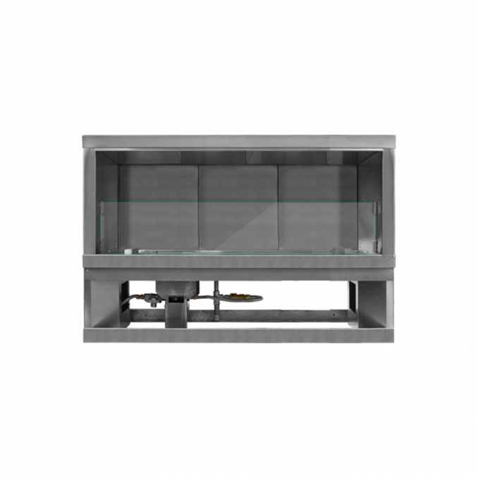 Firegear Kalea Bay Non-LED 48" Linear Outdoor Stainless Steel Vent-Free Propane Gas Fireplace