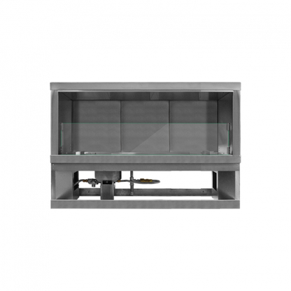 Firegear Kalea Bay Non-LED 48" Linear Outdoor Stainless Steel Vent-Free Propane Gas Fireplace