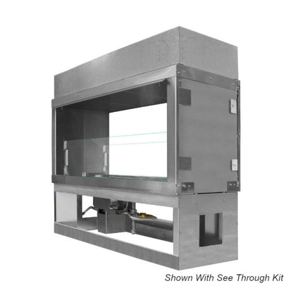 Firegear Kalea Bay Non-LED 48" Linear Outdoor Stainless Steel Vent-Free Propane Gas Fireplace