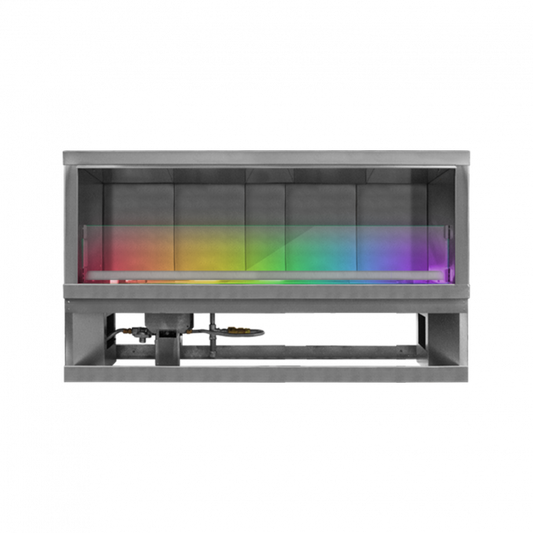 Firegear Kalea Bay Non-LED 60" Linear Outdoor Stainless Steel Vent-Free Propane Gas Fireplace