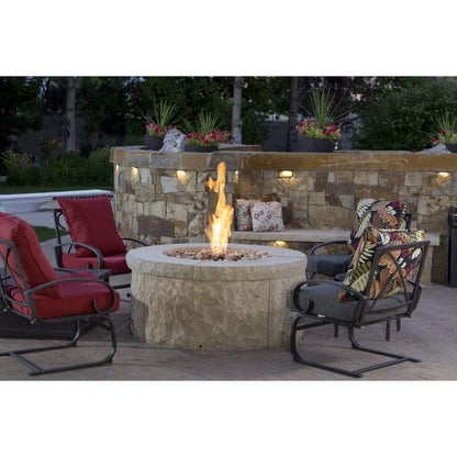 Firegear Pro Series 19" Round Drop-In Pan Natural Gas Fire Pit Burner System With Thermocouple Piloted Safety Ignition System
