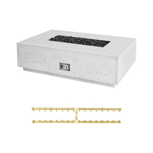 Firegear Pro Series Sanctuary 1 56" Arctic Rectangular Natural Gas Fire Table With Match Throw Ignition System