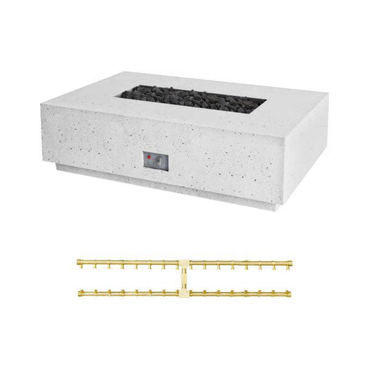 Firegear Pro Series Sanctuary 1 56" Arctic Rectangular Natural Gas Fire Table With Thermocouple Piloted Safety Ignition System