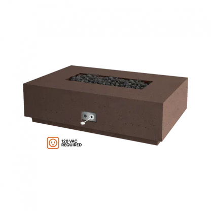 Firegear Pro Series Sanctuary 1 56" Chocolate Rectangular Natural Gas Fire Table With All Weather Electronic Ignition System