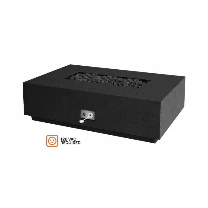 Firegear Pro Series Sanctuary 1 56" Raven Rectangular Natural Gas Fire Table With All Weather Electronic Ignition System