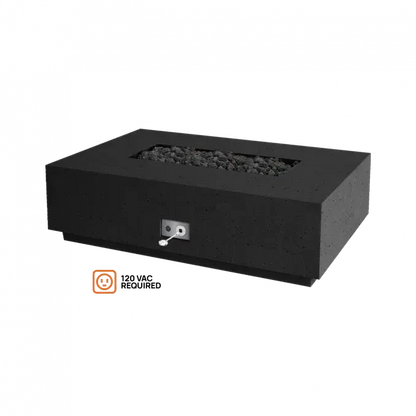 Firegear Pro Series Sanctuary 1 56" Raven Rectangular Propane Gas Fire Table With All Weather Electronic Ignition System