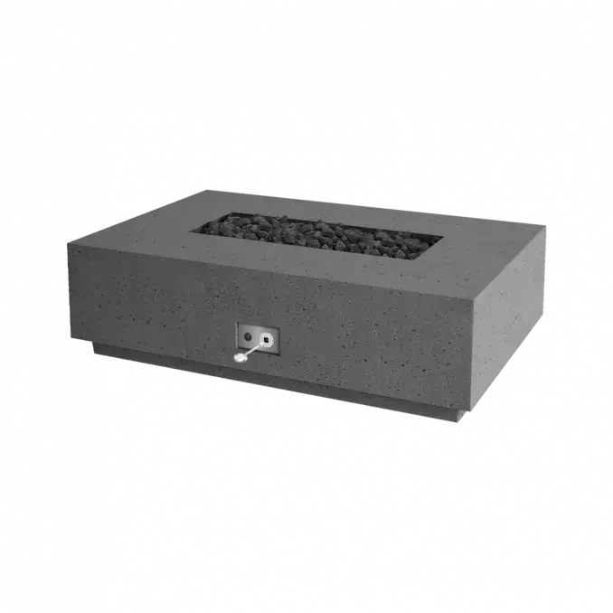 Firegear Pro Series Sanctuary 1 56" Slate Rectangular Natural Gas Fire Table With Match Throw Ignition System