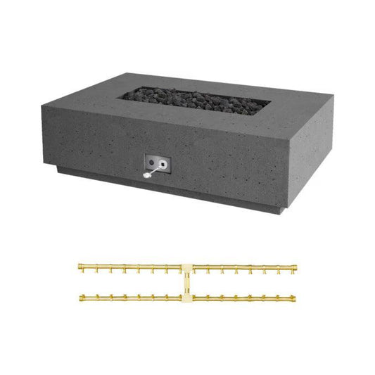 Firegear Pro Series Sanctuary 1 56" Slate Rectangular Natural Gas Fire Table With Match Throw Ignition System